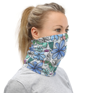 Neck Gaiter with Zen flower pattern and mountain breeze design